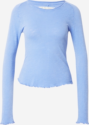 Free People Shirt 'BE MY BABY' in Blauw: voorkant