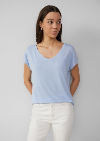 QS Shirt in Blauw: voorkant