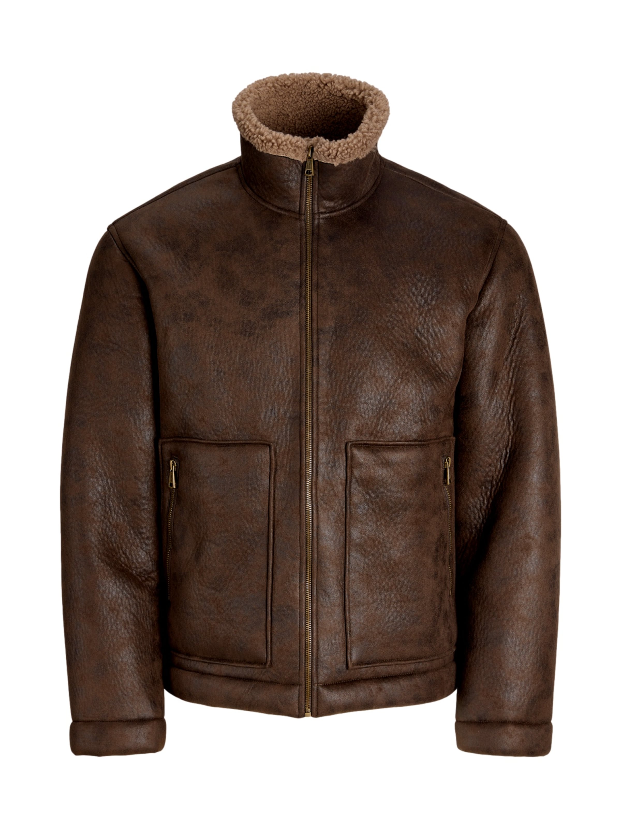 JACK & JONES Between-Season Jacket 'JORSALAMANCO' in Brown: front