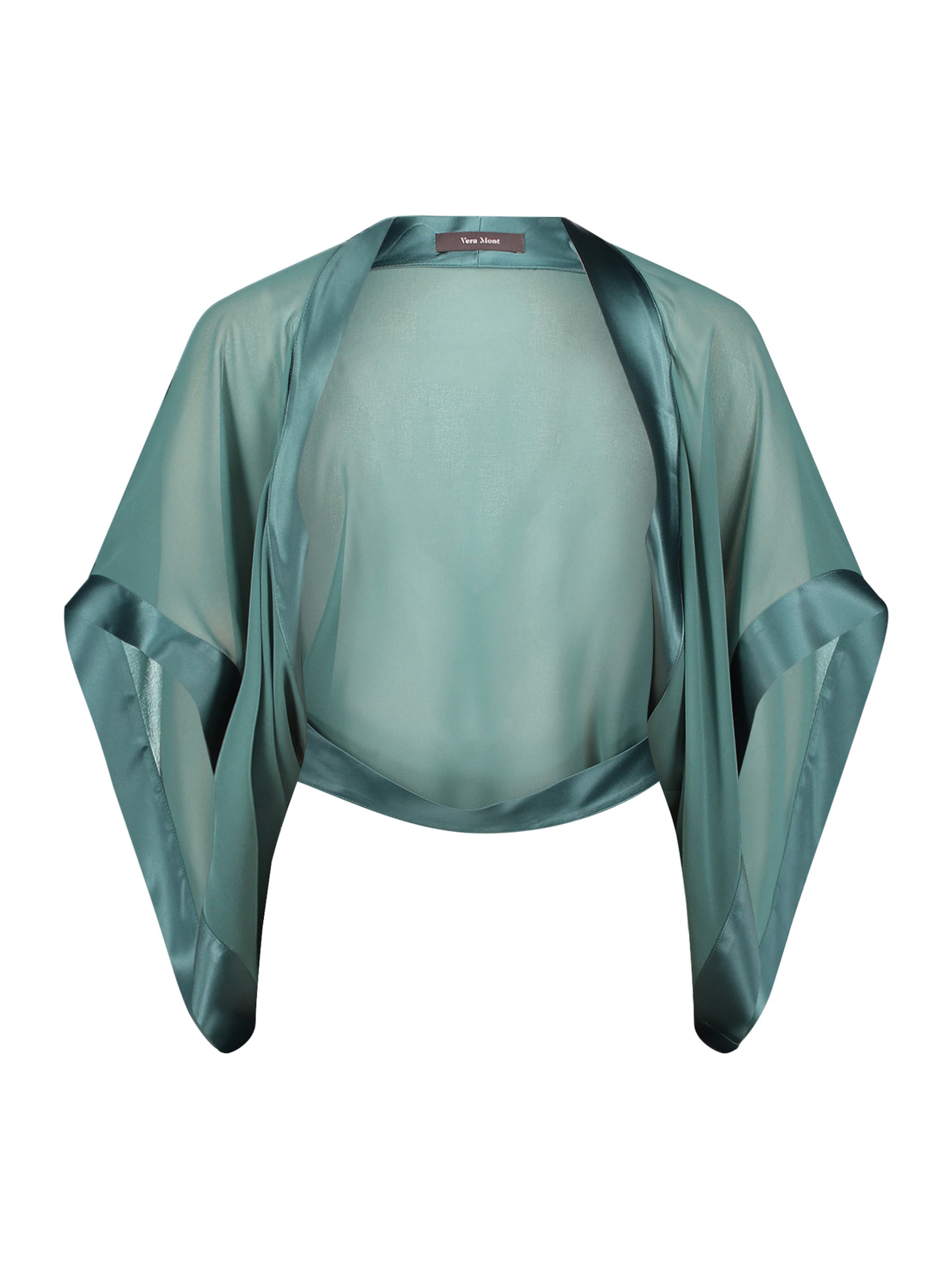 Vera Mont Chiffonstola mit 3/4 Arm in Grün: Vorderseite