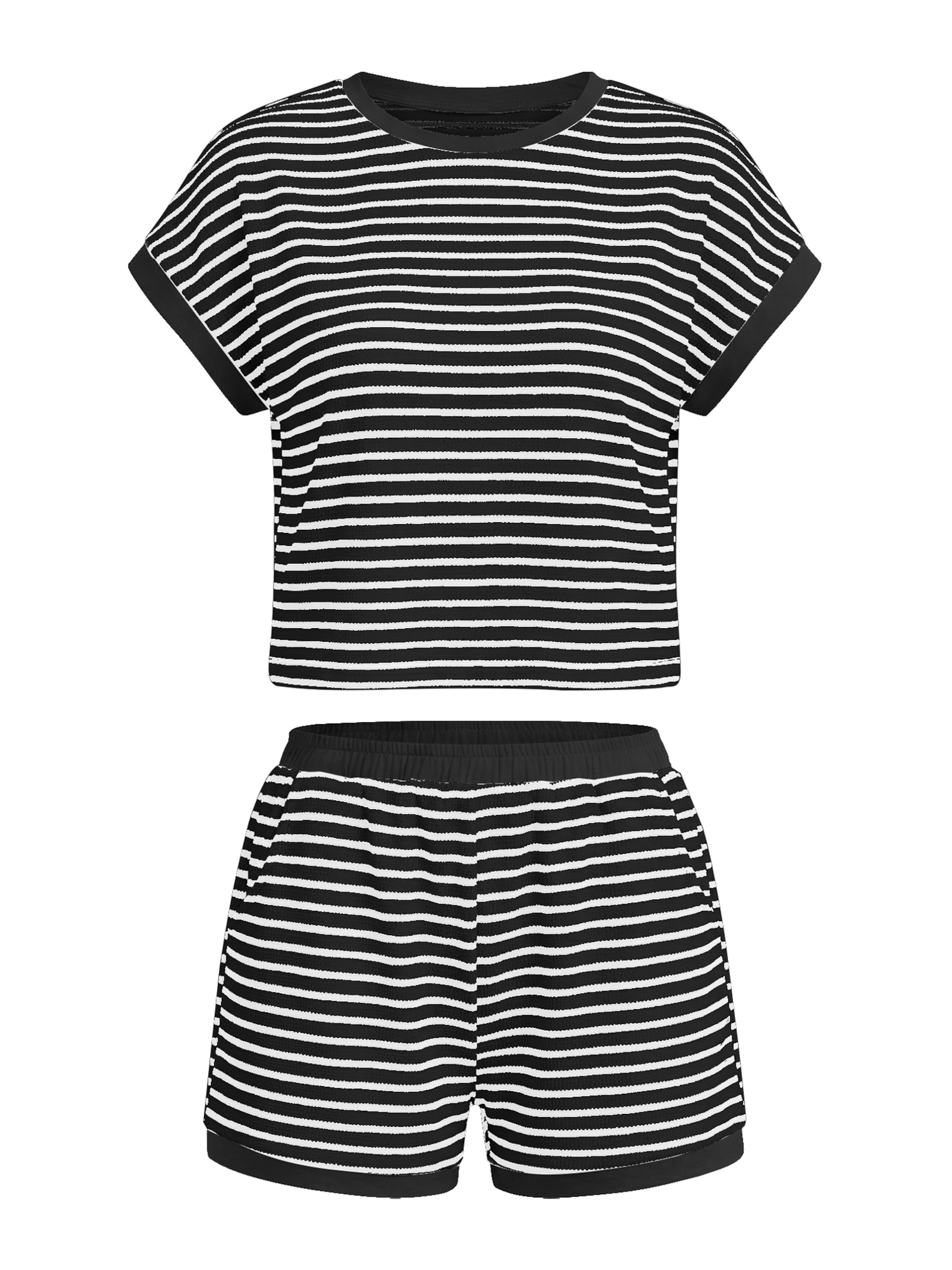 Imily Bela Kalhotový kostým – černá: přední strana