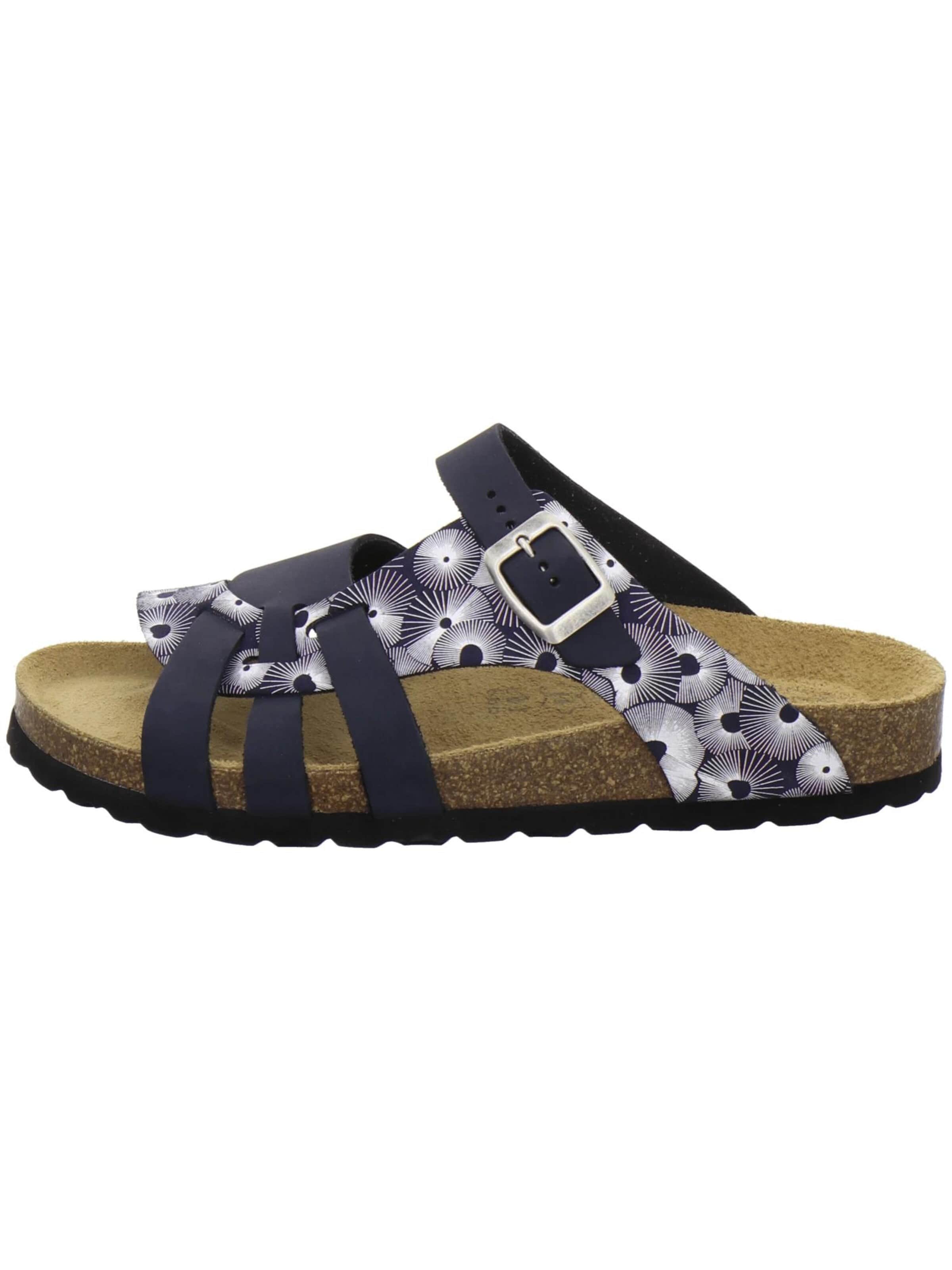 AFS-Schuhe - Zapatos abiertos 'Pantoletten Damen Kralle navy' en azul