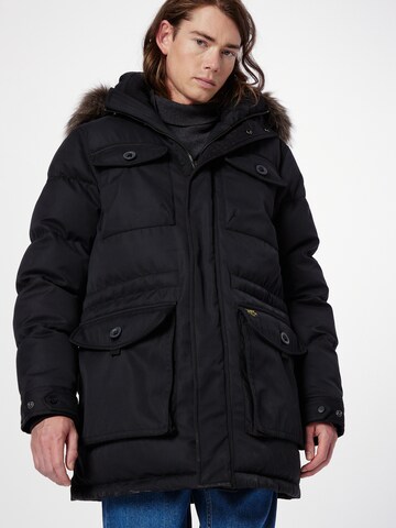 Parka d’hiver 'Chinook' Superdry en noir : devant