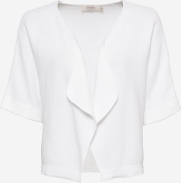 Cream Gebreid vest in Wit: voorkant