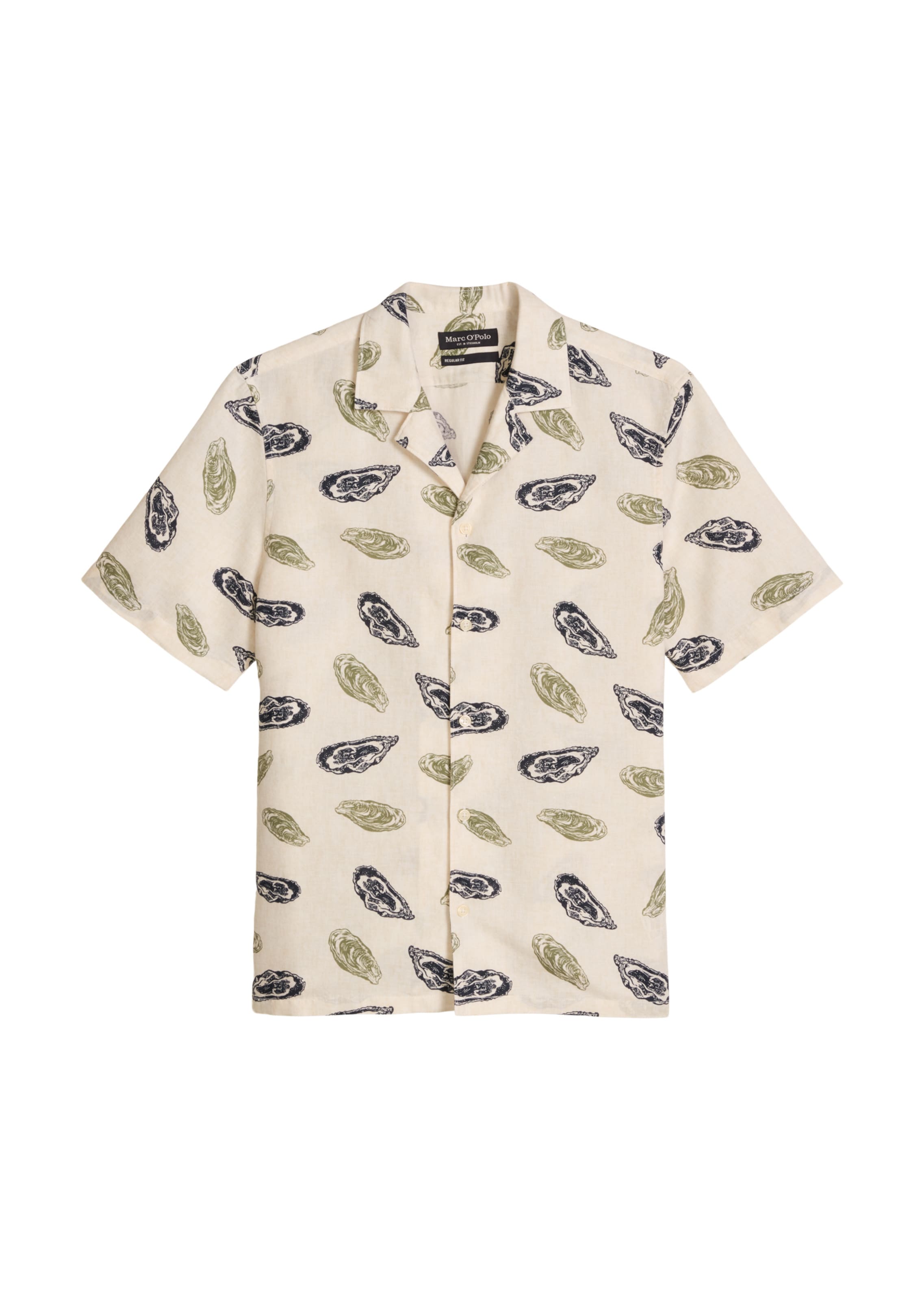 Marc O'Polo Button Up Shirt in Beige: front