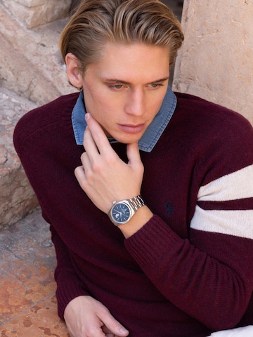 Montre à affichage analogique 'Aaron Band' U.S. POLO ASSN. en bleu : devant