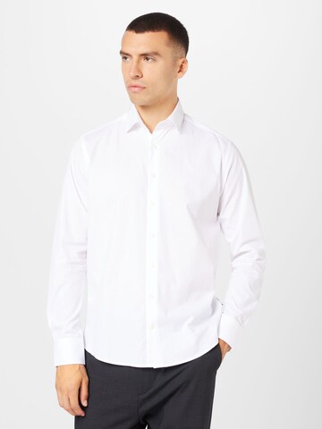 bugatti Regular fit Button Up Shirt in White: front