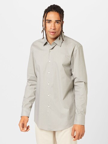 BOSS Slim fit Button Up Shirt 'HANK' in Green: front