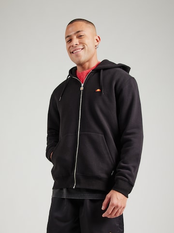 ELLESSE Ζακέτα φούτερ 'Islington' σε μαύρο: μπροστά