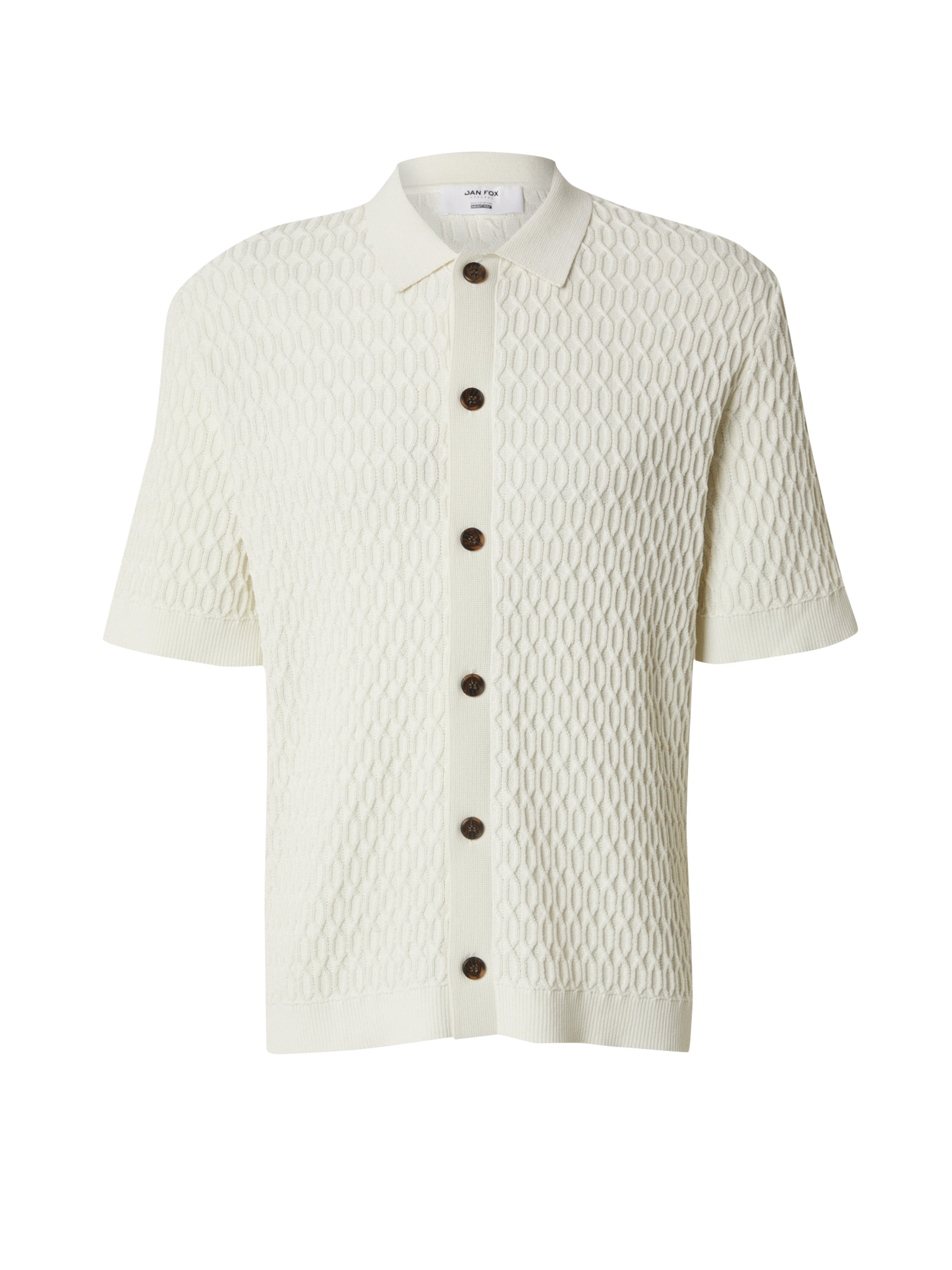 DAN FOX APPAREL Regular fit Button Up Shirt 'Domenic' in White: front