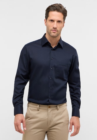 ETERNA Regular fit Overhemd in Blauw: voorkant
