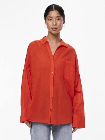 PIECES Blouse 'MATINKA' in Rood: voorkant