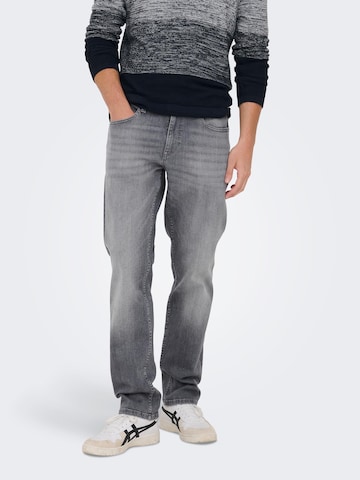 Regular Jean 'Weft' Only & Sons en gris : devant