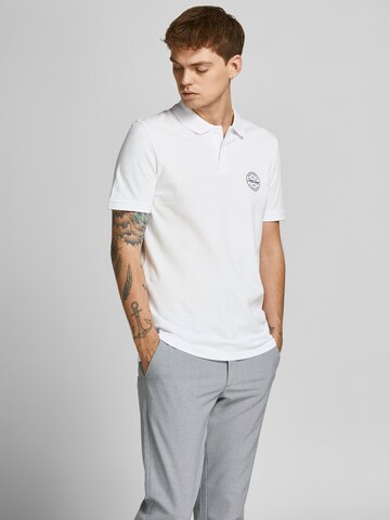 JACK & JONES Shirt 'Shark' in White: front