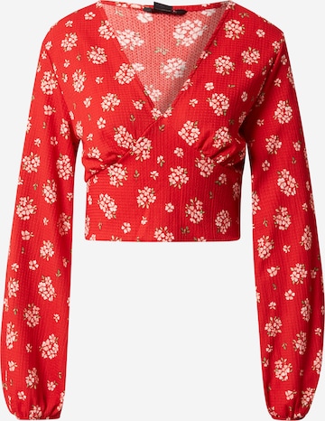 Monki Blouse in Red: front