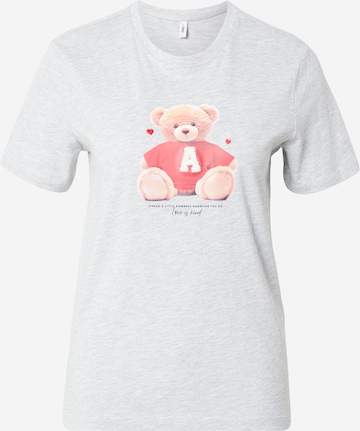 ONLY Тениска 'ONLBILA' в сиво: отпред