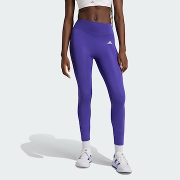 ADIDAS PERFORMANCE Skinny Sportovní kalhoty 'Optime Power Essentials' – fialová: přední strana