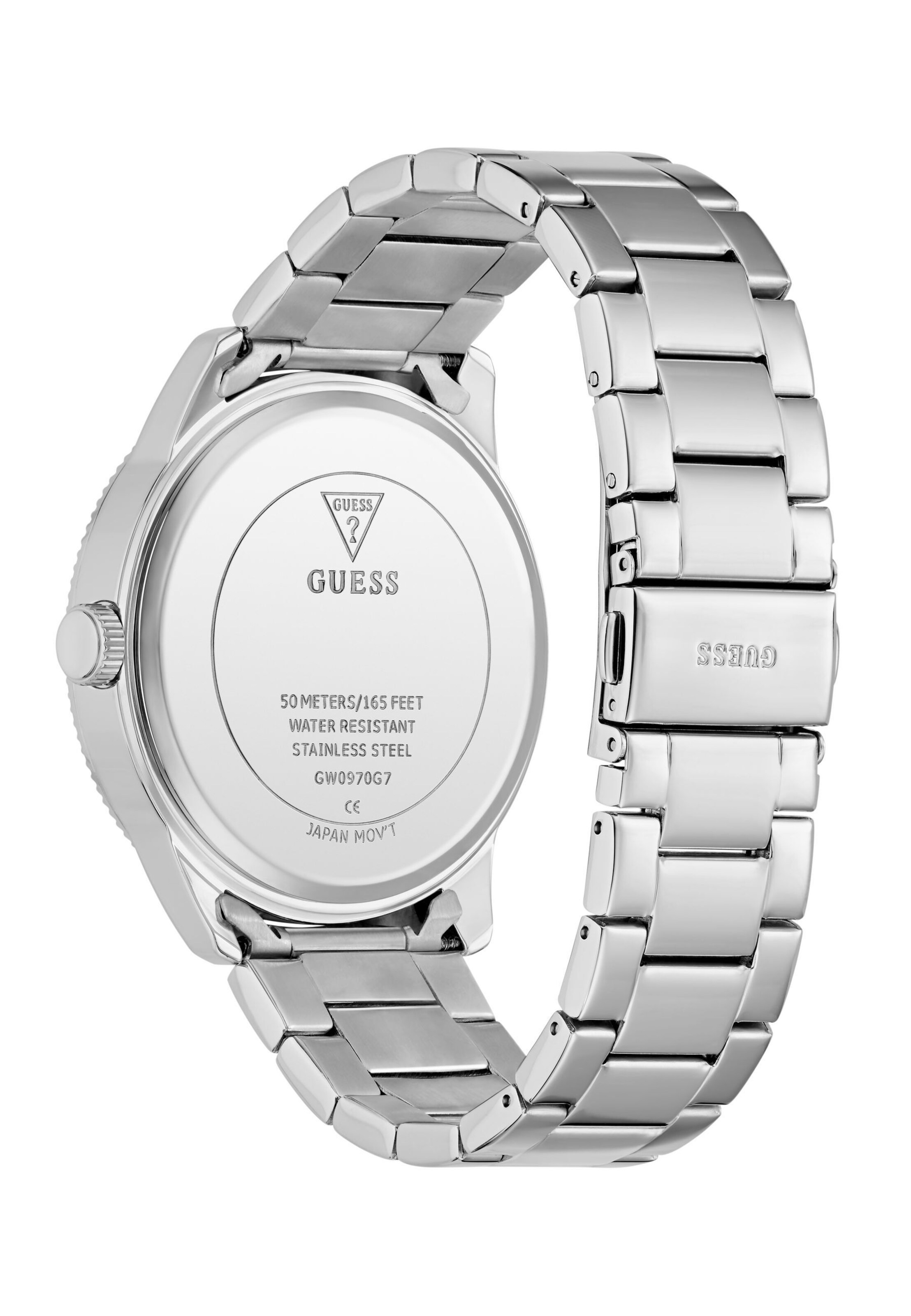 GUESS Analoog horloge 'IAN' in Zilver