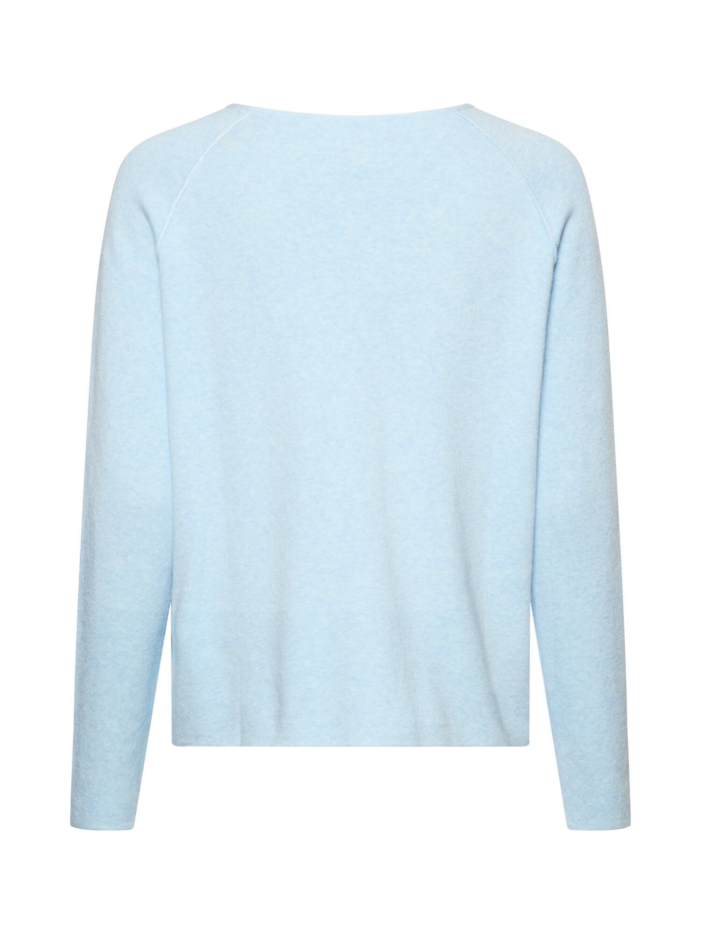 CAMEL ACTIVE Strickpullover mit Rundhalsausschnitt in Blau