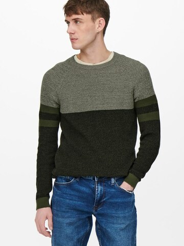 Only & Sons Sweater in Green