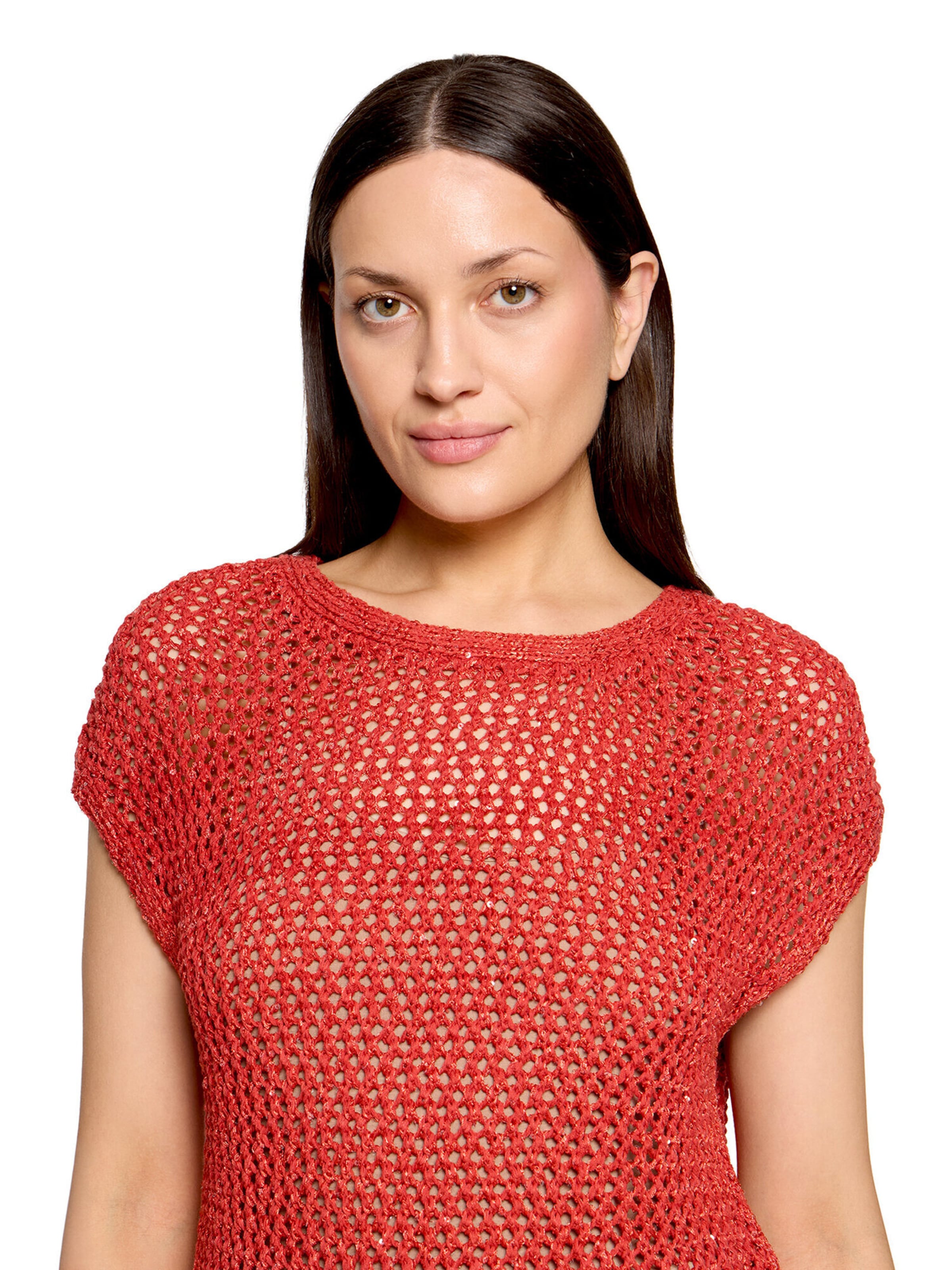 Betty & Co Strickpullunder mit Effektgarn in Braun