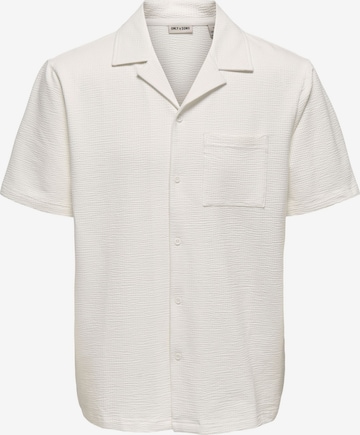 Fit confort Chemise 'ONSKian' Only & Sons en blanc : devant