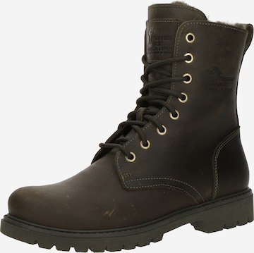 Ghete cu șireturi 'Frisia B28' de la PANAMA JACK pe verde: față