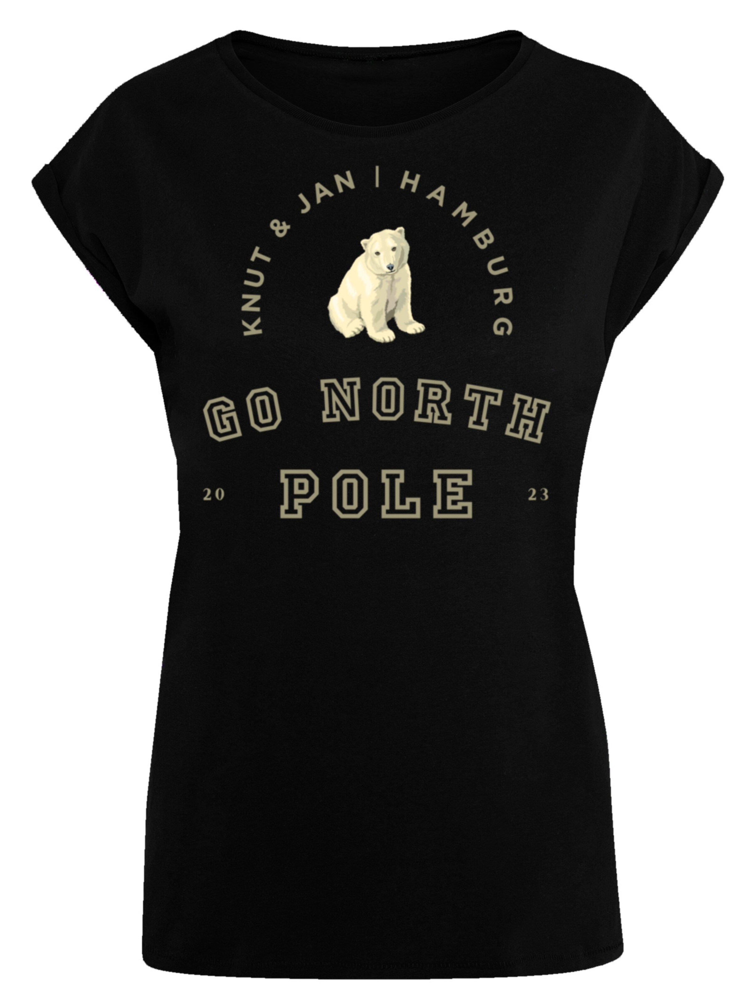 F4NT4STIC Shirt 'Eisbär' in Schwarz: Vorderseite