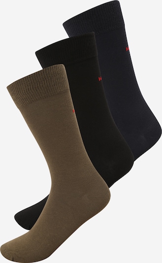 HUGO Socken in braun / anthrazit / schwarz, Produktansicht