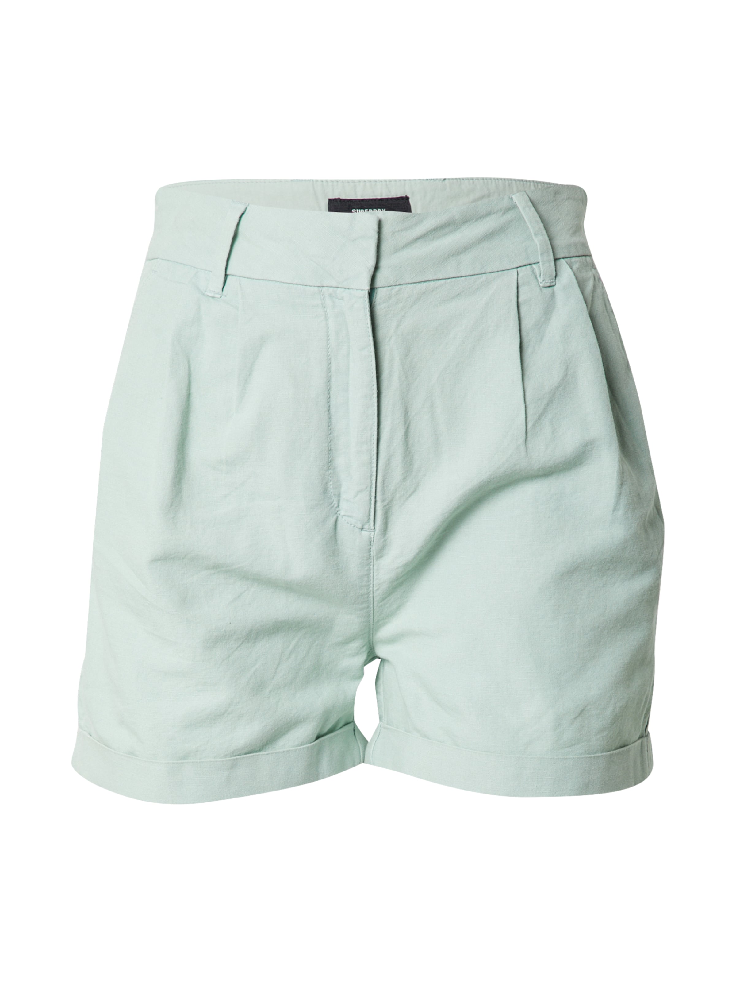 Superdry Pleat-front trousers in Green: front