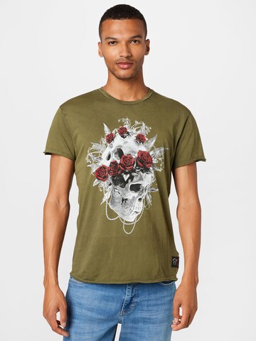 Key Largo Shirt 'TWO HEADS' in Green: front