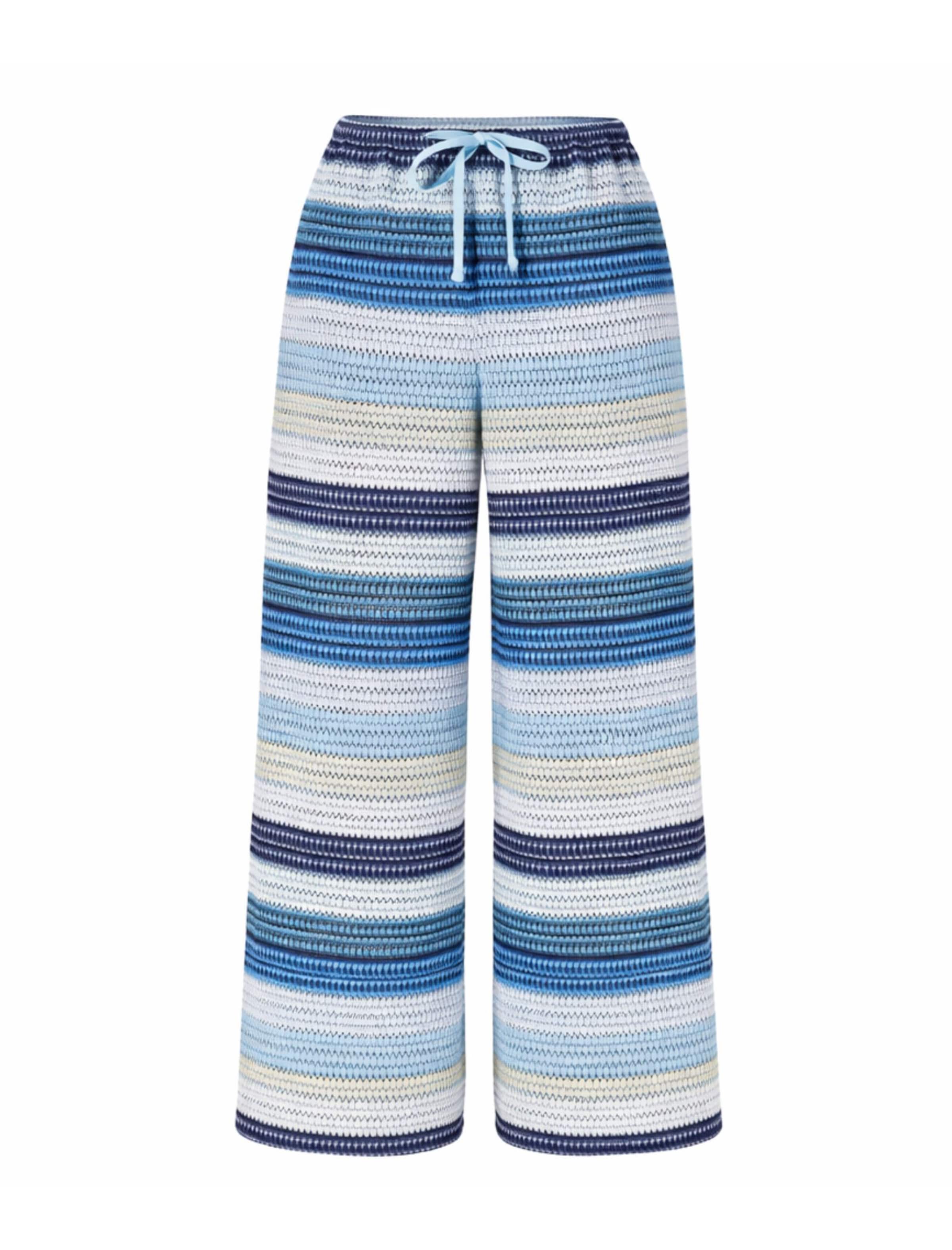 South Beach Pantalon en bleu / bleu marine / blanc, Vue avec produit