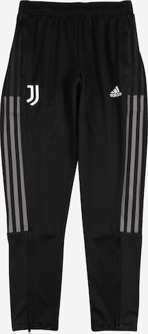 ADIDAS PERFORMANCE Regular Workout Pants in Black: front