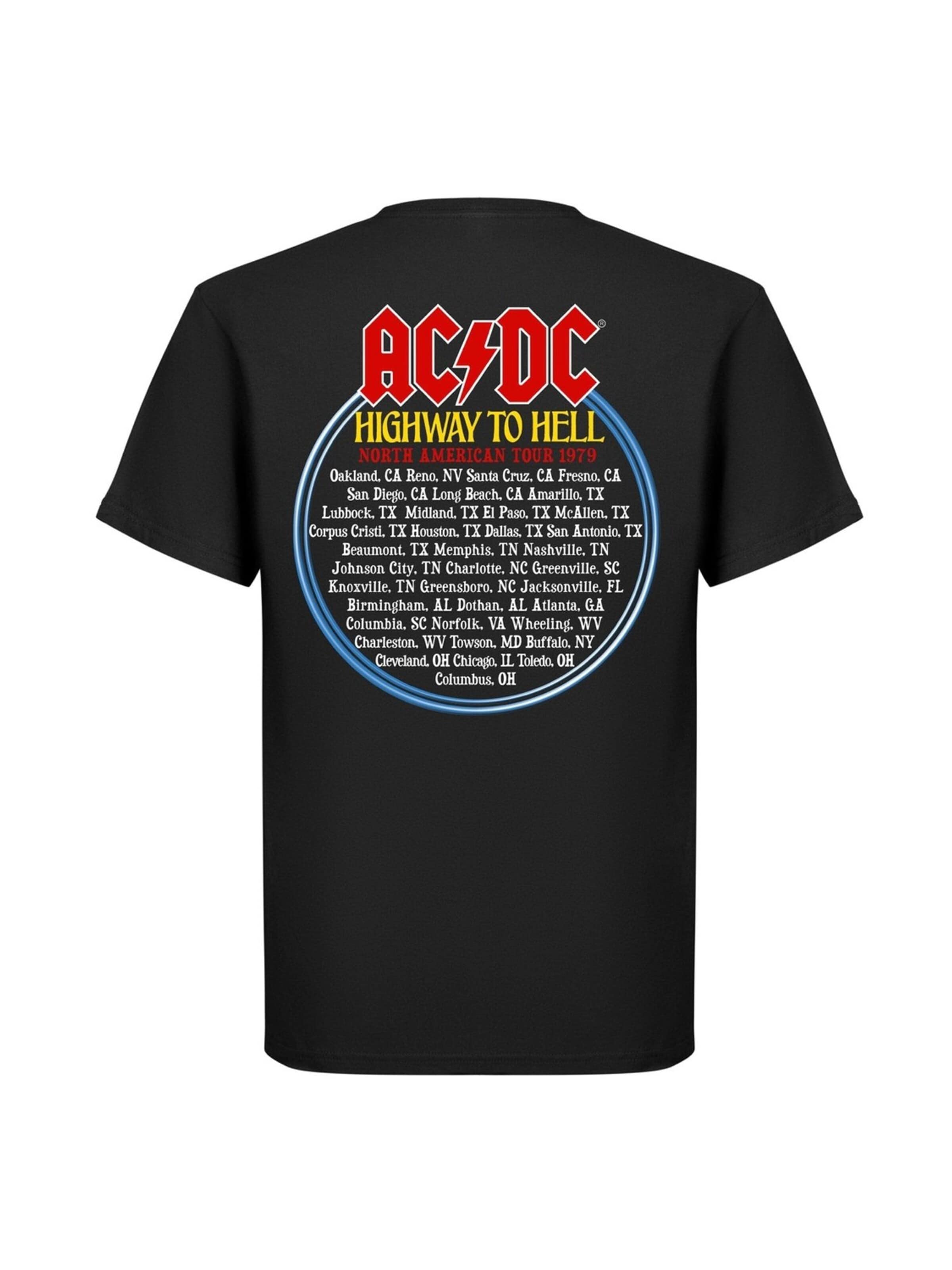 AC/DC Shirt 'Ac/dc Highway to Hell North America Tour T-Shirt'‌‌‌‌‌‌ in Schwarz