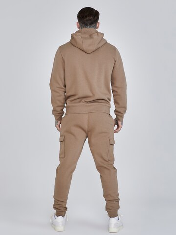 SikSilk Tapered Cargo Pants in Brown