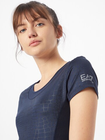 EA7 Emporio Armani Funkcionalna majica | modra barva