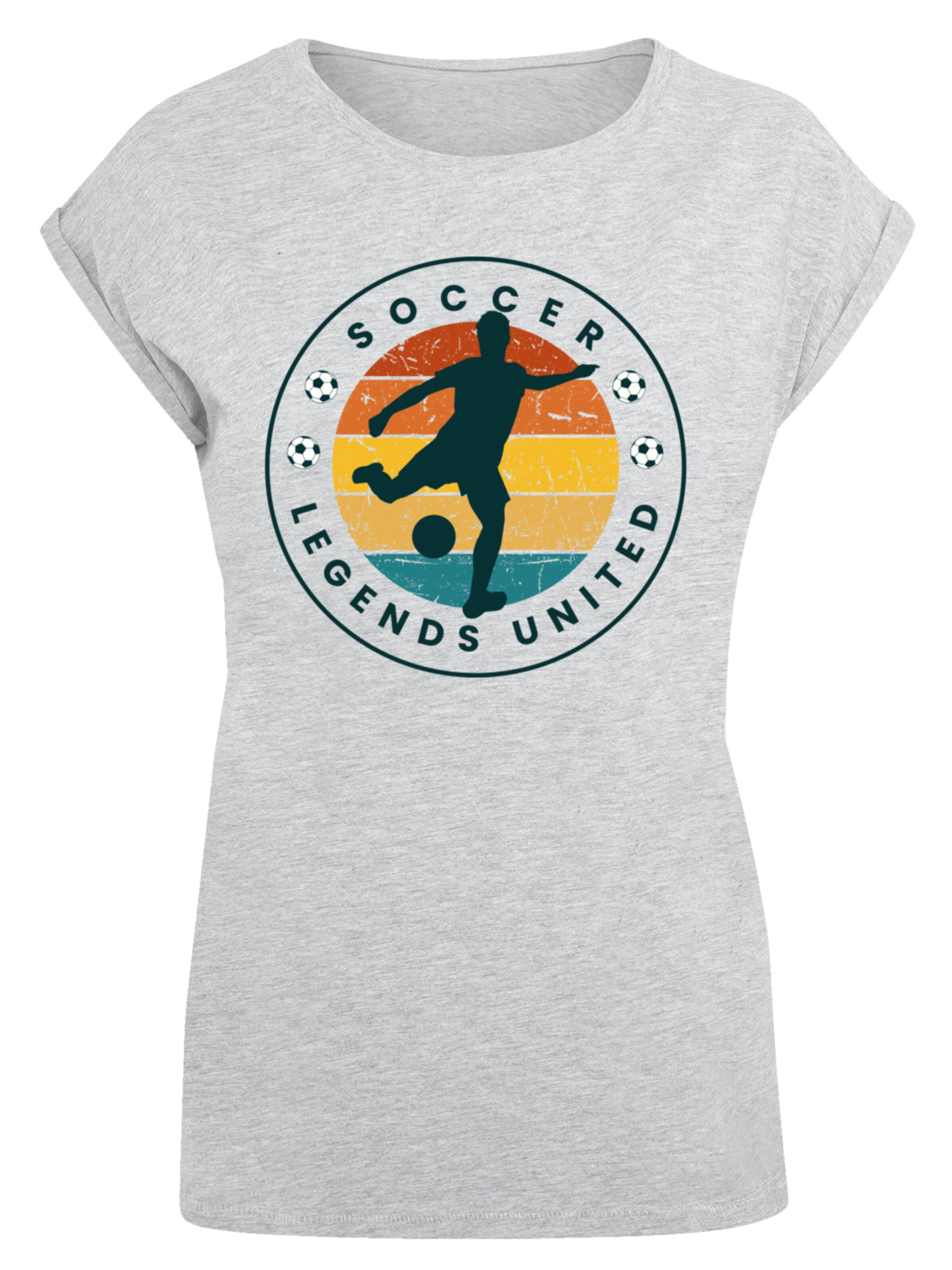 T-shirt 'Soccer Legends United' F4NT4STIC en gris : devant