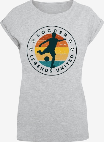 T-shirt 'Soccer Legends United' F4NT4STIC en gris : devant