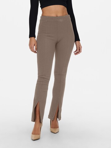 ONLY Flared Trousers 'Leonie' in Brown: front