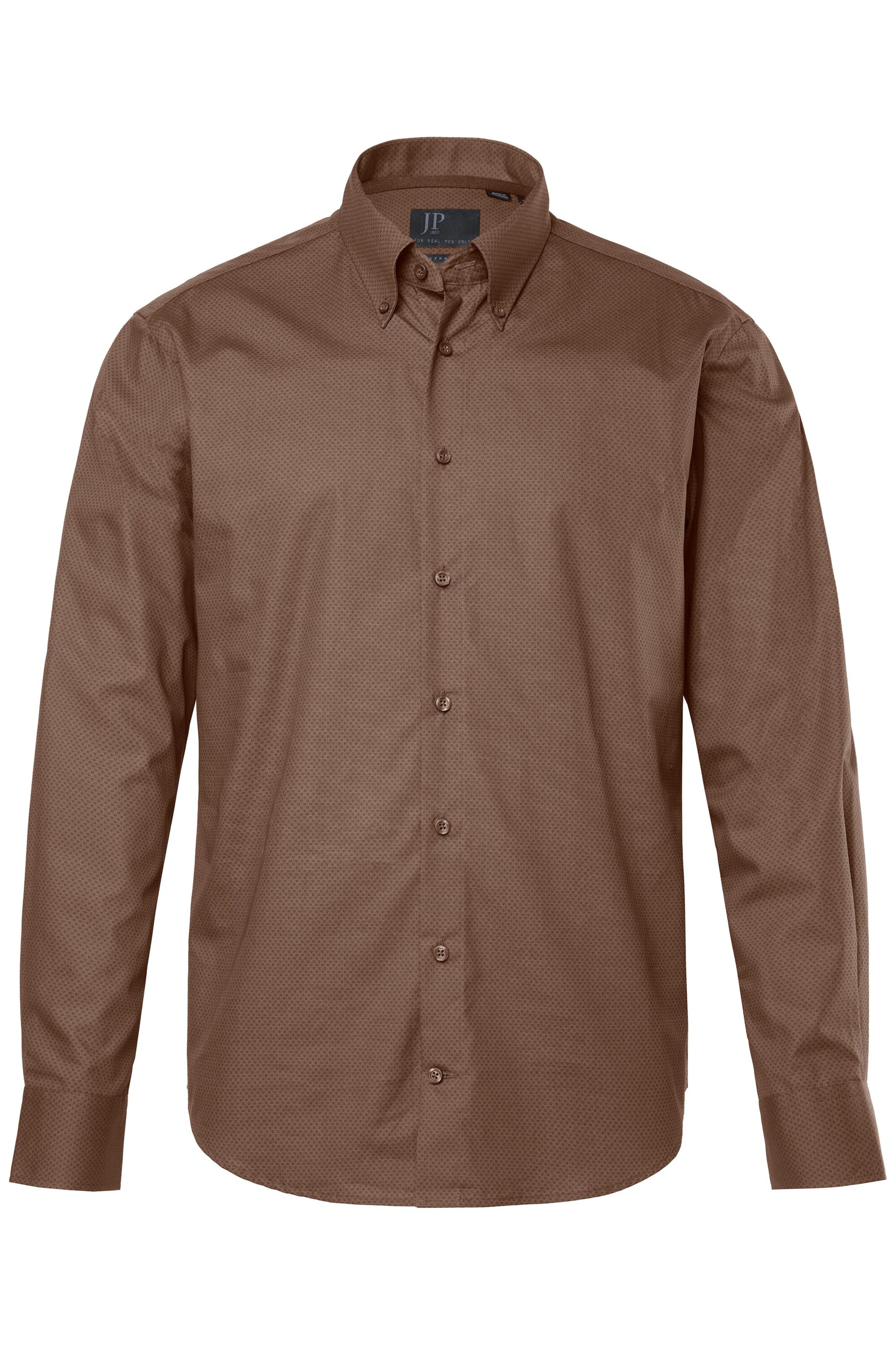 JP1880 Overhemd in Bruin: voorkant