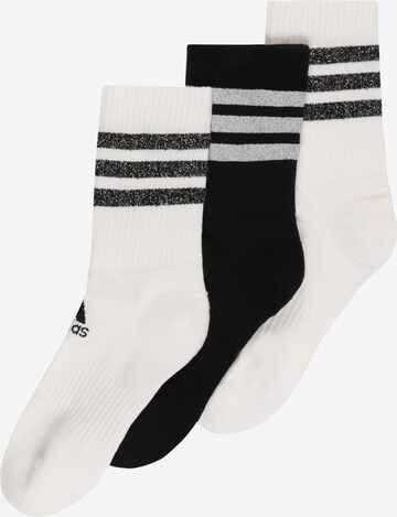 ADIDAS SPORTSWEAR - Calcetines deportivos '3-Stripes Cushioned' en negro: frente