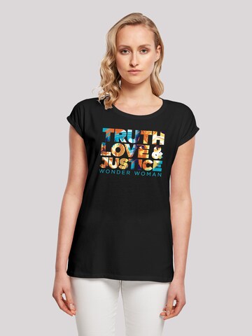 F4NT4STIC T-Shirt 'DC Comics Wonder Woman 84 Diana Truth Love Justice' in Schwarz: predná strana
