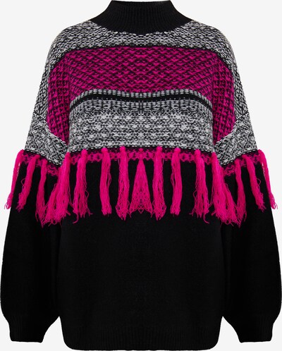 IZIA Pullover 'Eyota' in pink / schwarz / weiß, Produktansicht