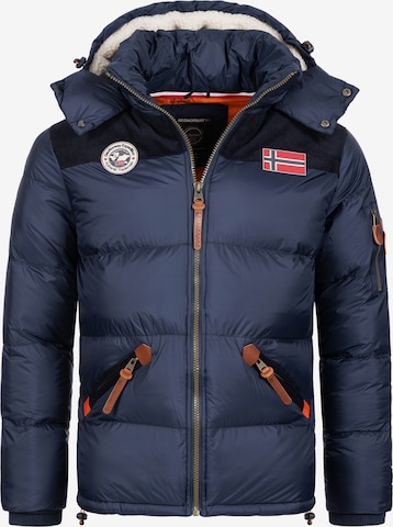 Geographical Norway Winter Jacket in Blue: front