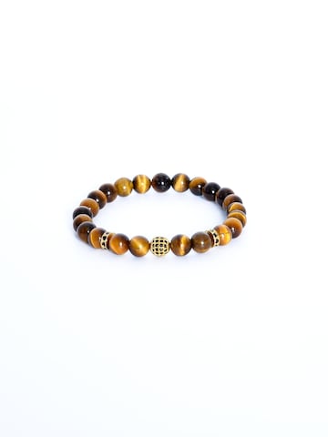 Addicted2 Armbånd 'Courage bracciale lavorato a mano in argento 925 con occhio di tigre & zirconi' i brun: forside