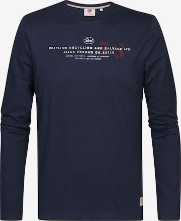 T-Shirt Petrol Industries en bleu : devant