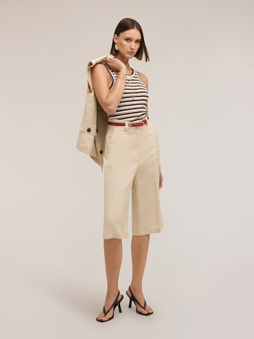MOTIVI Wide leg Broek in Beige
