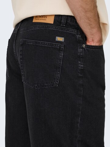 Only & Sons Loosefit Shorts 'ONSREMI' in Schwarz