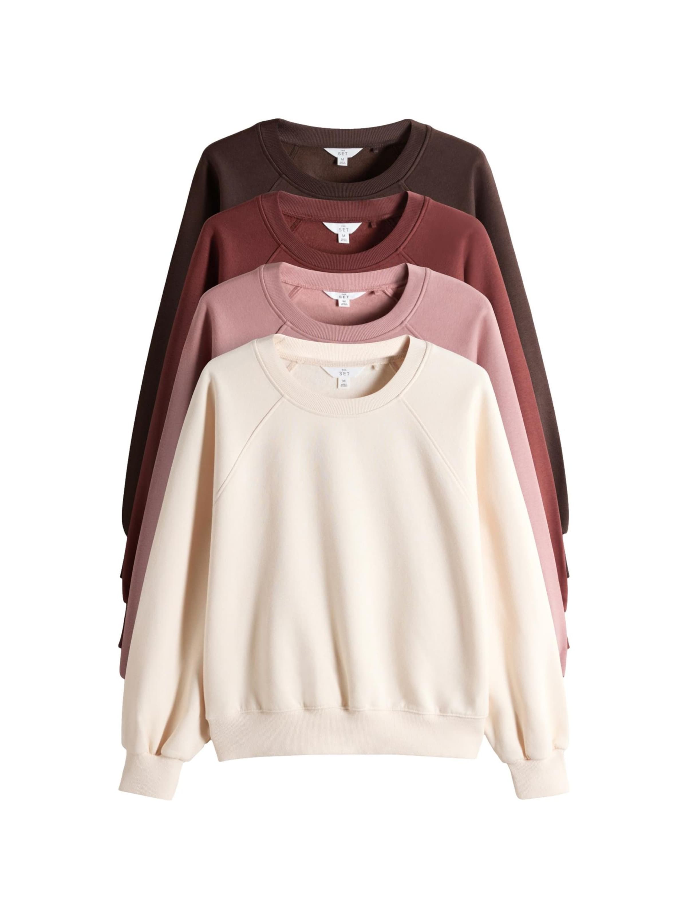 The Set Sweatshirt in Beige: Vorderseite