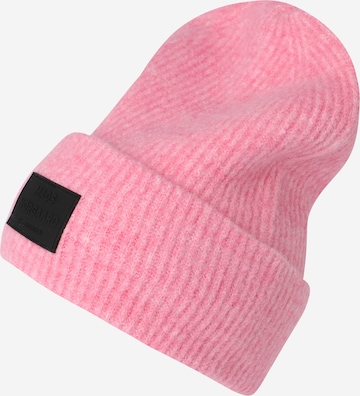 MADS NORGAARD COPENHAGEN Beanie 'Anju' in Pink: front